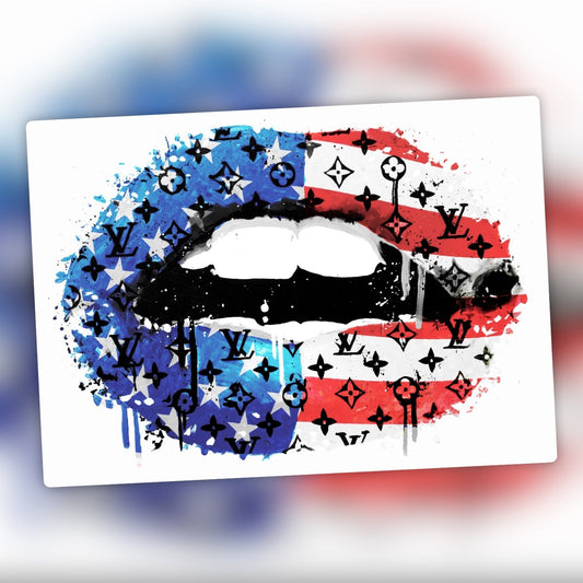 LV Lips Stars & Stripes