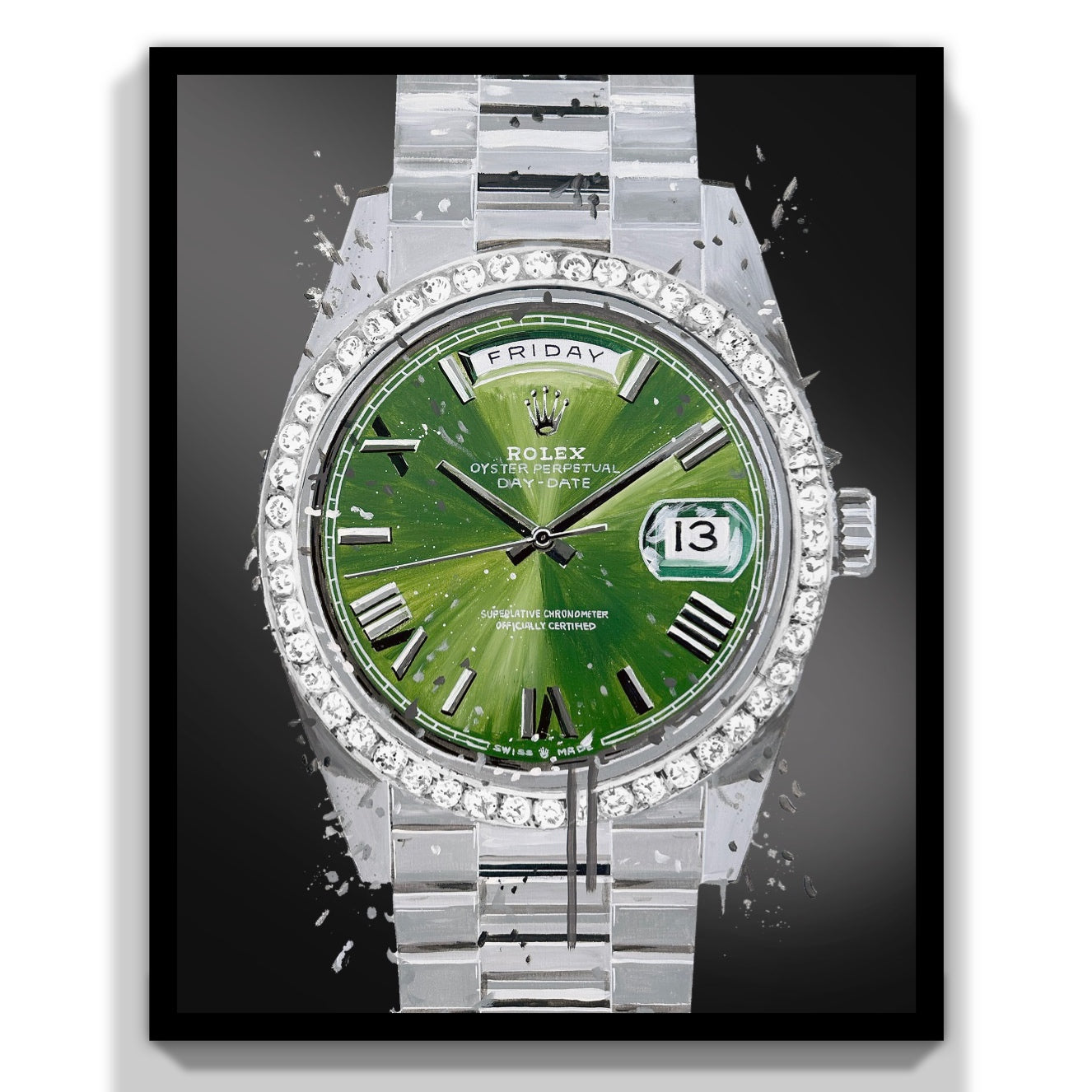 DayDate Olive Diamonds WG (033)