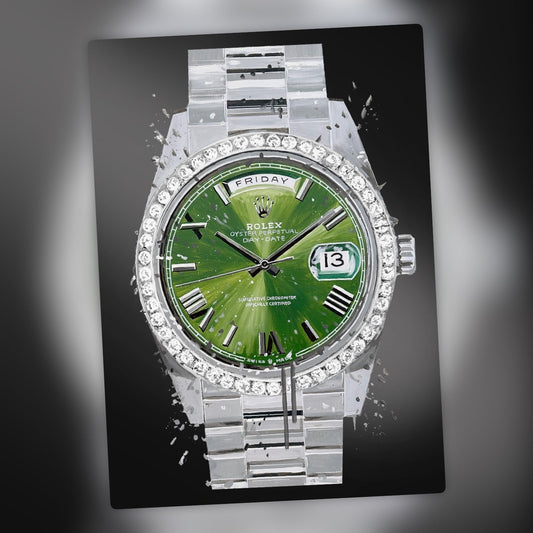 DayDate Olive Diamonds WG (033)