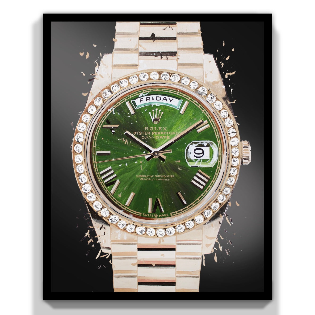 DayDate Olive Diamonds RG (032)